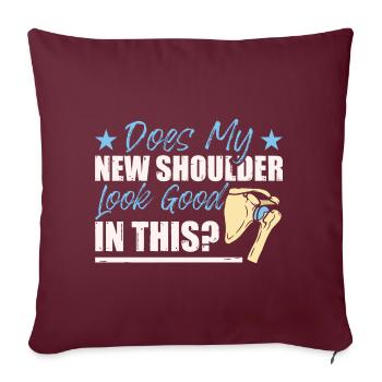 Drôle de récupération de l’épaule - Housse de coussin décorative 45 x 45 cm - bordeaux - Devant