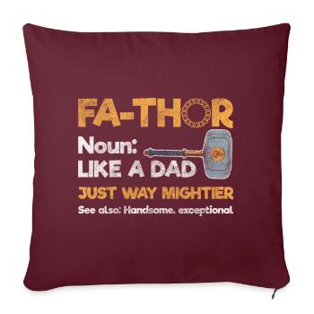 Mythologie du marteau Thor - Housse de coussin décorative 45 x 45 cm - bordeaux - Devant