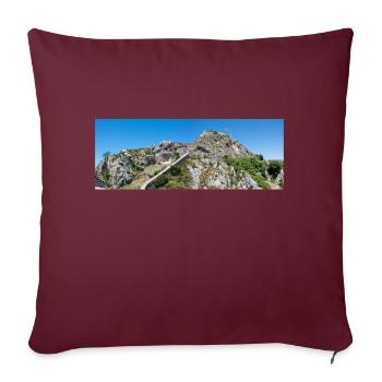 Knin Fortress (Kninska tvrđava) Croatie - Housse de coussin décorative 45 x 45 cm - bordeaux - Devant