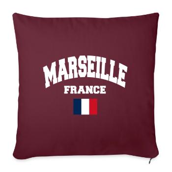 Marseille - Sofakissenbezug 45 x 45 cm - Burgunderrot - Vorne