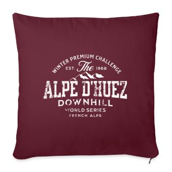 Alpe d huez downhill world series 1968 - Housse de coussin décorative 45 x 45 cm - bordeaux - Devant