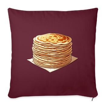 Blini russische Pfannkuchen Russland Crepes Russen - Sofakissenbezug 45 x 45 cm - Burgunderrot - Vorne