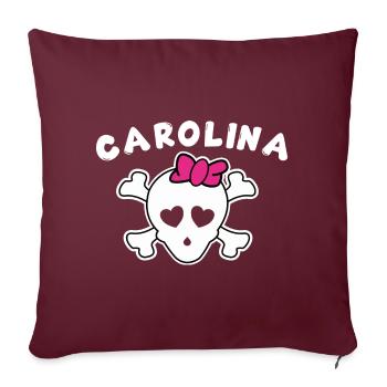 Pirate Carolina Design pour les filles et les femmes - Housse de coussin décorative 45 x 45 cm - bordeaux - Devant