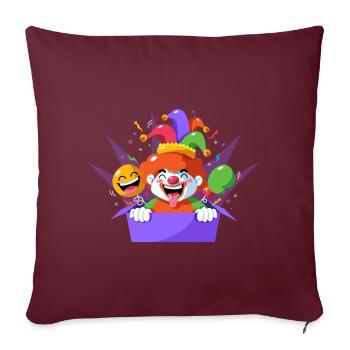 Clown Karneval Fasching Kostüm Umzug Feiern Narr - Sofakissenbezug 45 x 45 cm - Burgunderrot - Vorne