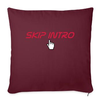 skip intro - Sofakissenbezug 45 x 45 cm - Burgunderrot - Vorne