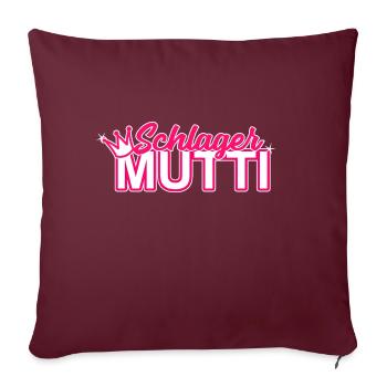 Schlager Mutti Pink Krone - Sofakissenbezug 45 x 45 cm - Burgunderrot - Vorne