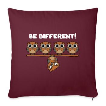 Be different Morning grumbler owls Fun bird - Sofa pillowcase 17,3'' x 17,3'' (45 x 45 cm) - burgundy - Front