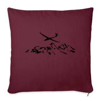 alpine glider gliding glider glider - Sofa pillowcase 17,3'' x 17,3'' (45 x 45 cm) - burgundy - Front