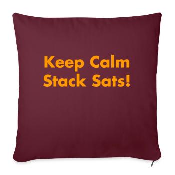 Restez calme Stack Sats - Housse de coussin décorative 45 x 45 cm - bordeaux - Devant