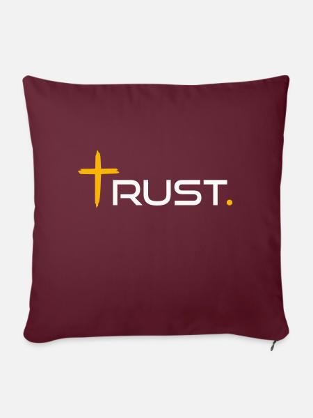 trust by csdesign - Sofakissenbezug 45 x 45 cm - Burgunderrot