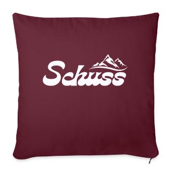 Schuss ! A FOND LE SKI - Housse de coussin décorative 45 x 45 cm - bordeaux - Devant
