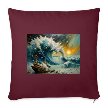 Zorn der Natur #10 - Sofakissenbezug 45 x 45 cm - Burgunderrot - Vorne