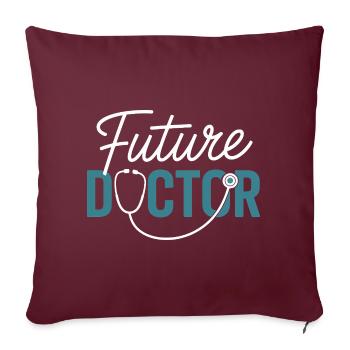 Future conception du stéthoscope Doctor - Housse de coussin décorative 45 x 45 cm - bordeaux - Devant
