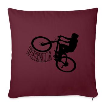 Shirt Wheelie Bike Bike - Sofa pillowcase 17,3'' x 17,3'' (45 x 45 cm) - burgundy - Front