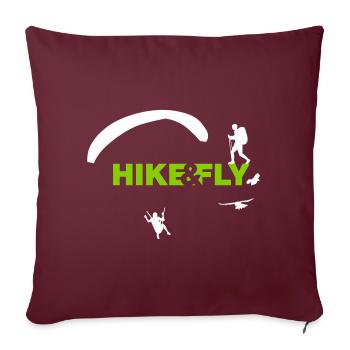 Hike Fly - Sofakissenbezug 45 x 45 cm - Burgunderrot - Vorne