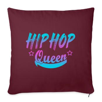 Reine du hip hop - Housse de coussin décorative 45 x 45 cm - bordeaux - Devant