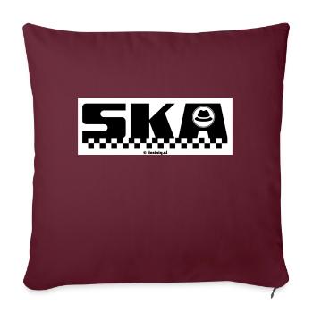 Ska - Housse de coussin décorative 45 x 45 cm - bordeaux - Devant