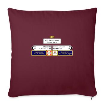 Col du Galibier - Housse de coussin décorative 45 x 45 cm - bordeaux - Devant