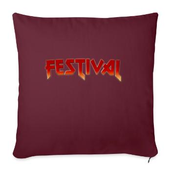 FESTIVAL - Housse de coussin décorative 45 x 45 cm - bordeaux - Devant