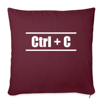 Ctrl C Ctrl V Eltern Kind Familie Partnerlook - Sofakissenbezug 45 x 45 cm - Burgunderrot - Vorne