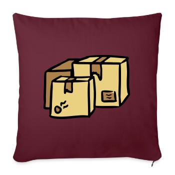 Colis Livraison livraison packages paquets Post - Housse de coussin décorative 45 x 45 cm - bordeaux - Devant