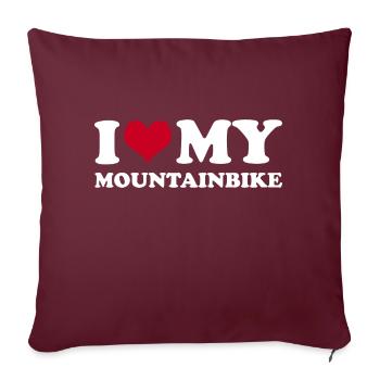 VTT VTT Descente VTT VTT - Housse de coussin décorative 45 x 45 cm - bordeaux - Devant