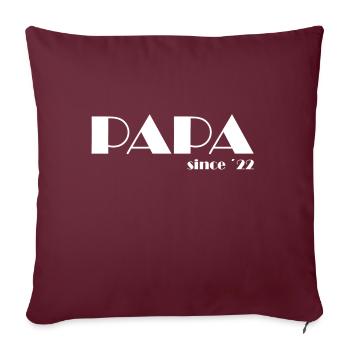 Papa 22 w - Sofakissenbezug 45 x 45 cm - Burgunderrot - Vorne