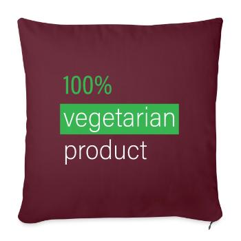 100% vegetarisches Produkt - Sofakissenbezug 45 x 45 cm - Burgunderrot - Vorne