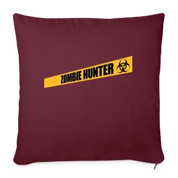 citation d’Halloween de chasseur de zombies - Housse de coussin décorative 45 x 45 cm - bordeaux - Devant