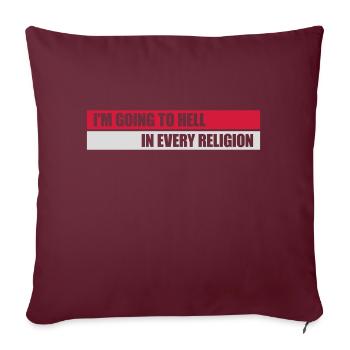 Aller en enfer - Housse de coussin décorative 45 x 45 cm - bordeaux - Devant
