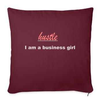 Je suis une fille d’affaires Design - Housse de coussin décorative 45 x 45 cm - bordeaux - Devant
