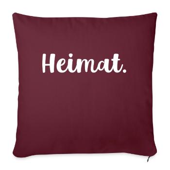 Heimat - Sofakissenbezug 45 x 45 cm - Burgunderrot - Vorne
