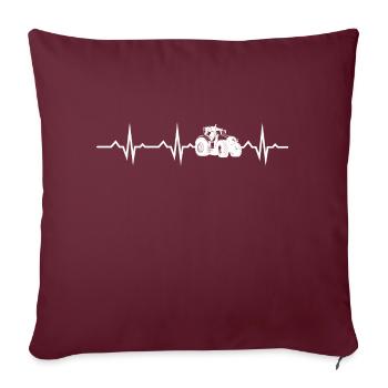 Landwirt Bauer Agriculteur - Housse de coussin décorative 45 x 45 cm - bordeaux - Devant