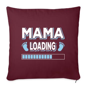Maman Chargement Maman Mères Maman Maman Fête des mères - Housse de coussin décorative 45 x 45 cm - bordeaux - Devant