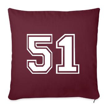 51 - Housse de coussin décorative 45 x 45 cm - bordeaux - Devant