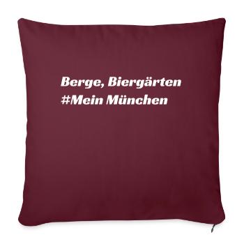 München - Sofakissenbezug 45 x 45 cm - Burgunderrot - Vorne