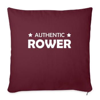 Authentic Rower - Sport - Rowing - Aviron - Rudern - Sofakissenbezug 45 x 45 cm - Burgunderrot - Vorne