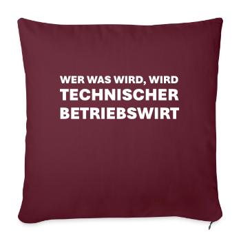 Technischer Betriebswirt - Sofakissenbezug 45 x 45 cm - Burgunderrot - Vorne