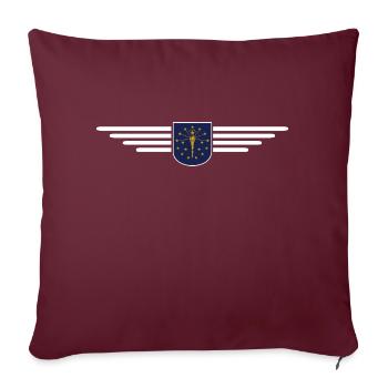 Indiana Fan T-Shirt – Montrez votre fierté ! - Housse de coussin décorative 45 x 45 cm - bordeaux - Devant