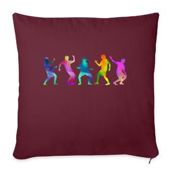 danse - Housse de coussin décorative 45 x 45 cm - bordeaux - Devant