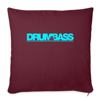 Drum & Bass - Sofa pillowcase 17,3'' x 17,3'' (45 x 45 cm) - burgundy - Front
