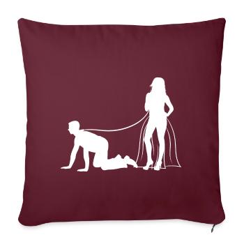 Équipe de douche nuptiale - Housse de coussin décorative 45 x 45 cm - bordeaux - Devant