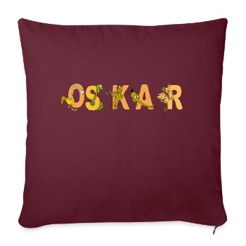 Oskar - Sofakissenbezug 45 x 45 cm - Burgunderrot - Vorne