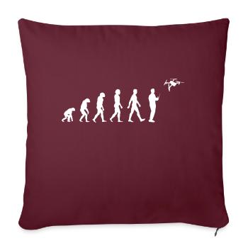 Drohne Evolution - Sofakissenbezug 45 x 45 cm - Burgunderrot - Vorne