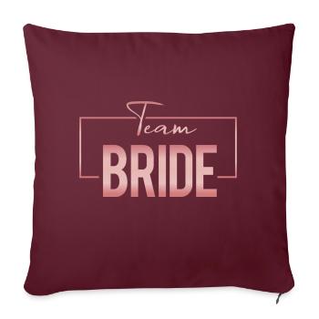 Team Bride - Housse de coussin décorative 45 x 45 cm - bordeaux - Devant