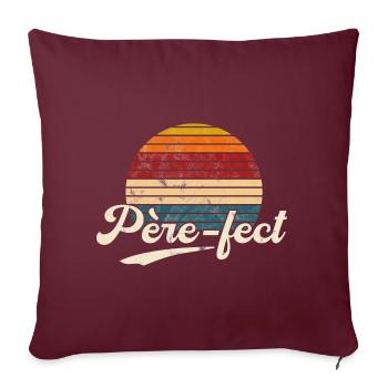 Fete des Père fect - Sofakissenbezug 45 x 45 cm - Burgunderrot - Vorne