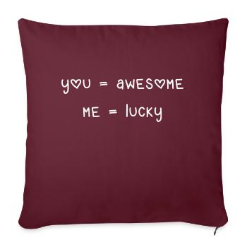 vous êtes génial amour Saint-Valentin en disant police - Housse de coussin décorative 45 x 45 cm - bordeaux - Devant