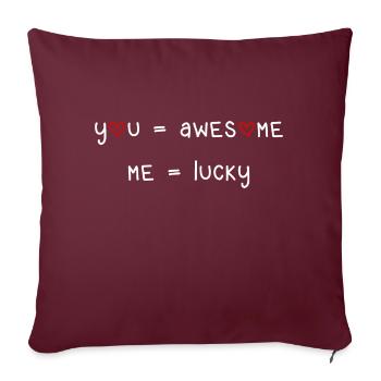 vous êtes génial amour Saint-Valentin en disant police - Housse de coussin décorative 45 x 45 cm - bordeaux - Devant