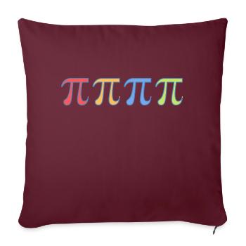 Pi *vintage x4 - Maths Ingénieur Science - Housse de coussin décorative 45 x 45 cm - bordeaux - Devant