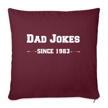 Papa plaisante depuis 1983 - Housse de coussin décorative 45 x 45 cm - bordeaux - Devant